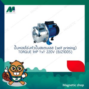 ปั๊มหอยโข่งหัวปั๊มสแตนเลส (self priming)  TORQUE 1HP 1" x 1" 220V ( BJZ100S )